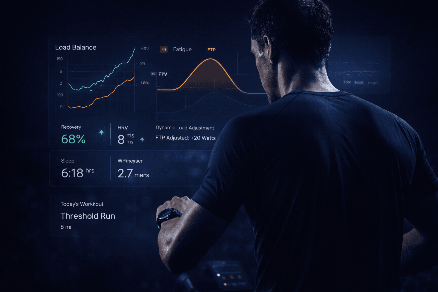 Athlete viewing training load dashboard